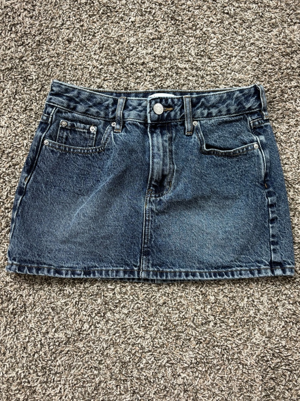 PacSun Dark Wash Denim Mini Micro Skirt Woman Y2K style Size 24